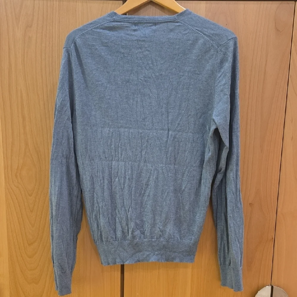 Banana Republic Men's Slate V-Neck Sweater, Silk Cashmere Blend, GUC, Small